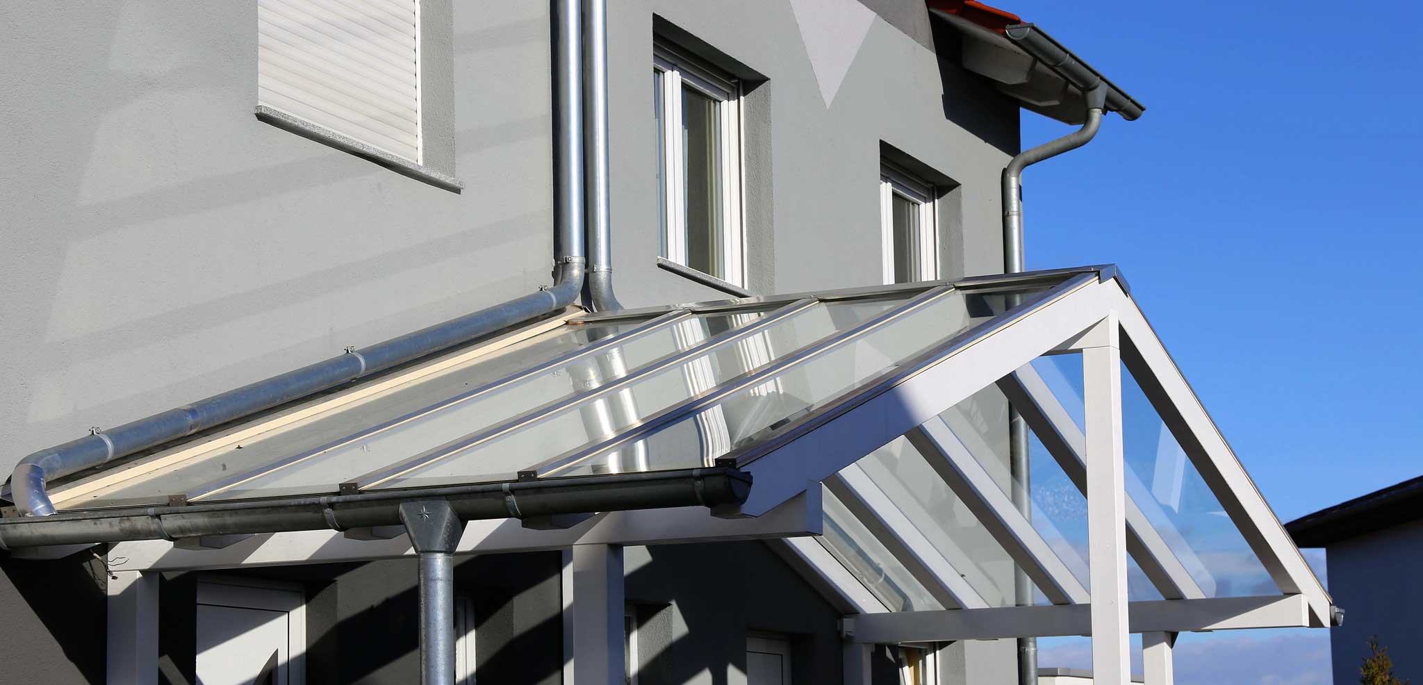 Vordach Haustür,Ob Glas oder Edelstahl, Ihr Vordach von Metallbau Rock